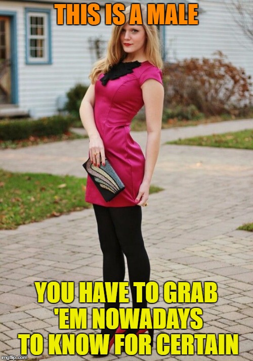 THIS IS A MALE YOU HAVE TO GRAB 'EM NOWADAYS TO KNOW FOR CERTAIN | made w/ Imgflip meme maker