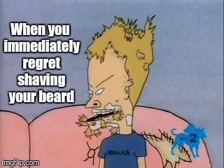 When you immediately regret shaving your beard | image tagged in beards,shaving,lol | made w/ Imgflip meme maker