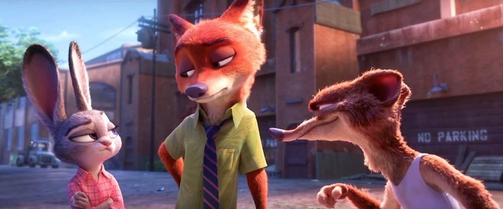 High Quality Judy and Nick give the stink eye Blank Meme Template