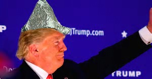 High Quality trump tin foil hat  Blank Meme Template