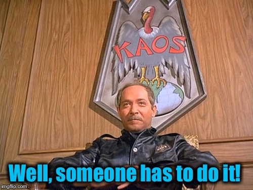 Kaos!  Get Smart!! | Well, someone has to do it! | image tagged in kaos  get smart | made w/ Imgflip meme maker