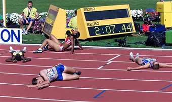 High Quality Track Finish Line Tired Blank Meme Template