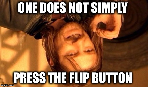 One Does Not Simply | ONE DOES NOT SIMPLY; PRESS THE FLIP BUTTON | image tagged in memes,one does not simply | made w/ Imgflip meme maker
