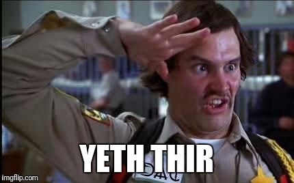 Doofy Salute | YETH THIR | image tagged in doofy salute | made w/ Imgflip meme maker