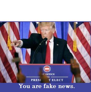 You are fake news.  Blank Meme Template