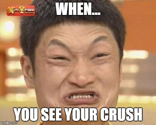 Impossibru Guy Original | WHEN... YOU SEE YOUR CRUSH | image tagged in memes,impossibru guy original | made w/ Imgflip meme maker