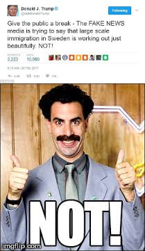 Trump-as-Borat | image tagged in donald trump,borat,not | made w/ Imgflip meme maker