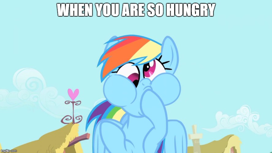 funny rainbow dash mlp | WHEN YOU ARE SO HUNGRY | image tagged in funny rainbow dash mlp | made w/ Imgflip meme maker