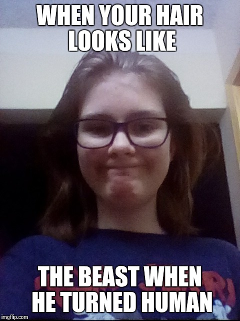 WHEN YOUR HAIR LOOKS LIKE; THE BEAST WHEN HE TURNED HUMAN | image tagged in hair fail | made w/ Imgflip meme maker