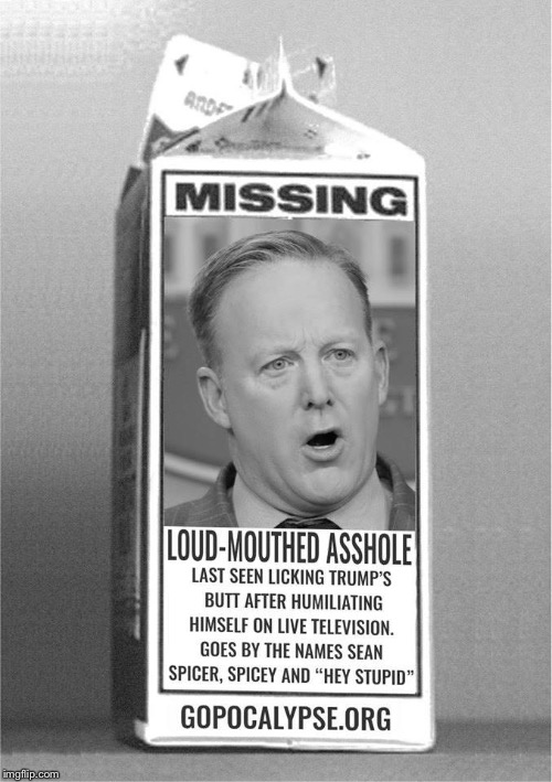 image tagged in sean spicer missing | made w/ Imgflip meme maker