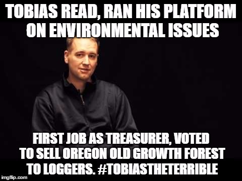 Tobias Read | image tagged in oregon treasurer tobias read old growth forest | made w/ Imgflip meme maker