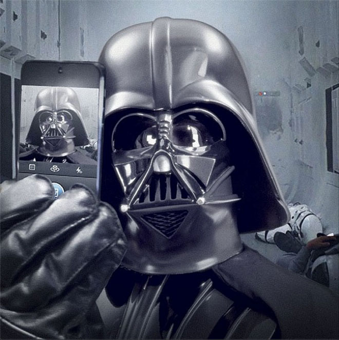 High Quality Darth Vader Selfie Blank Meme Template