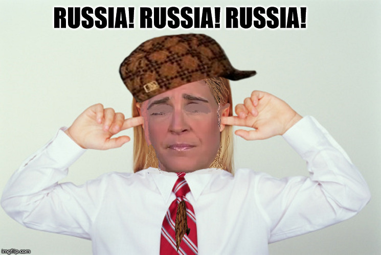 RUSSIA! RUSSIA! RUSSIA! | image tagged in rachel one-note,scumbag | made w/ Imgflip meme maker