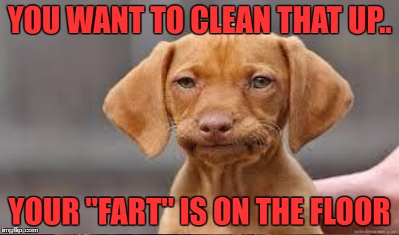 YOU WANT TO CLEAN THAT UP.. YOUR "FART" IS ON THE FLOOR | made w/ Imgflip meme maker