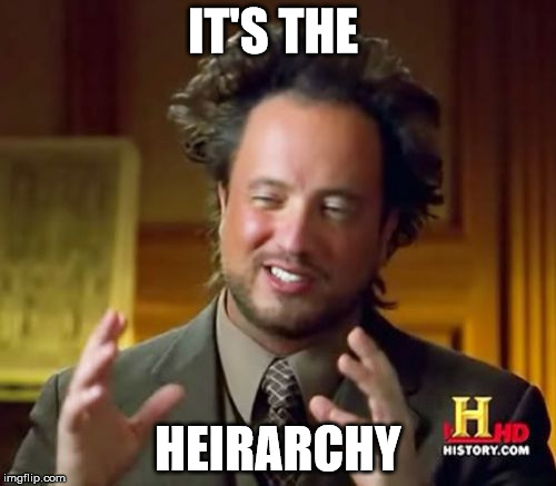 Ancient Aliens Meme | IT'S THE; HEIRARCHY | image tagged in memes,ancient aliens | made w/ Imgflip meme maker