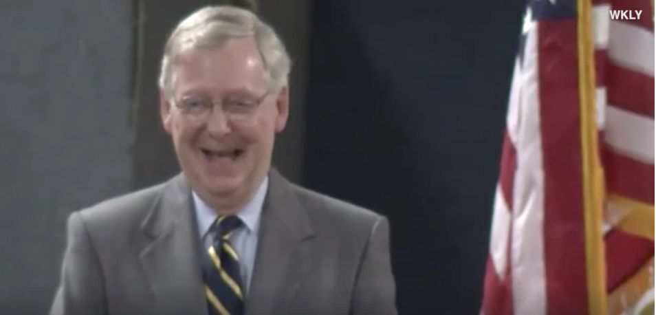 McConnell Laughing Blank Meme Template