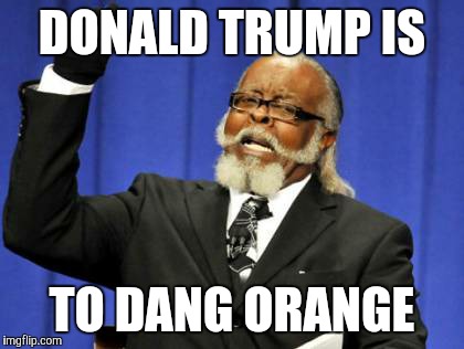 Too Damn High | DONALD TRUMP IS; TO DANG ORANGE | image tagged in memes,too damn high | made w/ Imgflip meme maker
