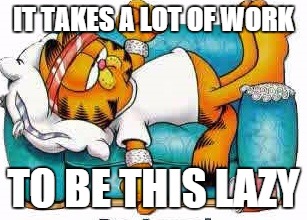 IT TAKES A LOT OF WORK TO BE THIS LAZY | made w/ Imgflip meme maker