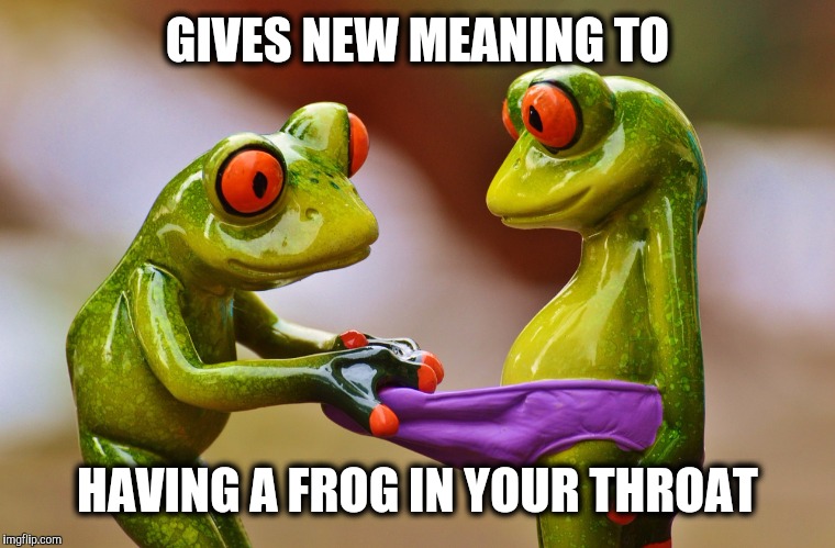 GIVES NEW MEANING TO HAVING A FROG IN YOUR THROAT | made w/ Imgflip meme maker