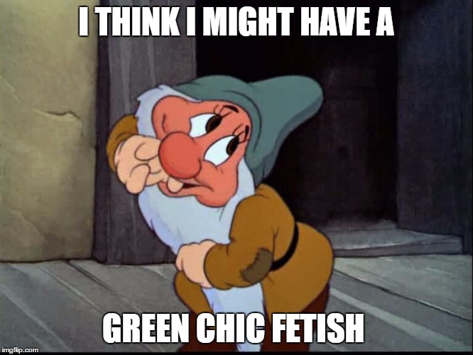 I THINK I MIGHT HAVE A GREEN CHIC FETISH | made w/ Imgflip meme maker