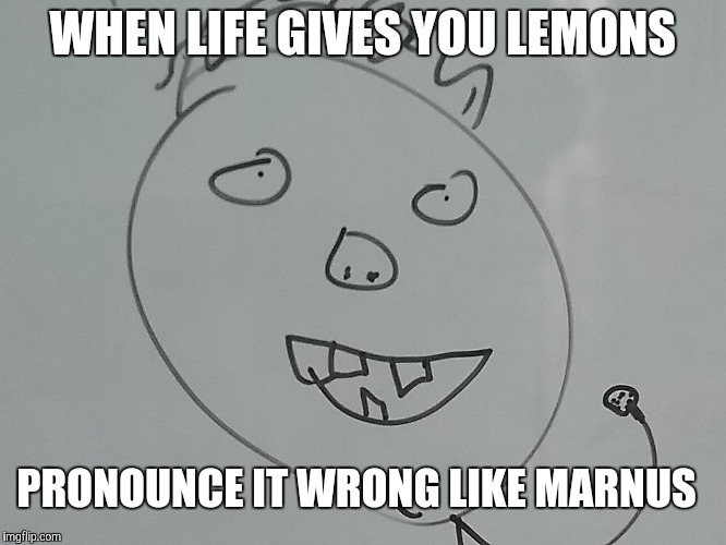 Marnus | WHEN LIFE GIVES YOU LEMONS; PRONOUNCE IT WRONG LIKE MARNUS | image tagged in funny | made w/ Imgflip meme maker