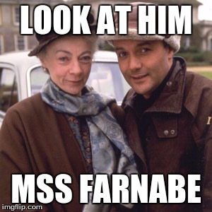 Mullberry | LOOK AT HIM; MSS FARNABE | image tagged in mullberry | made w/ Imgflip meme maker