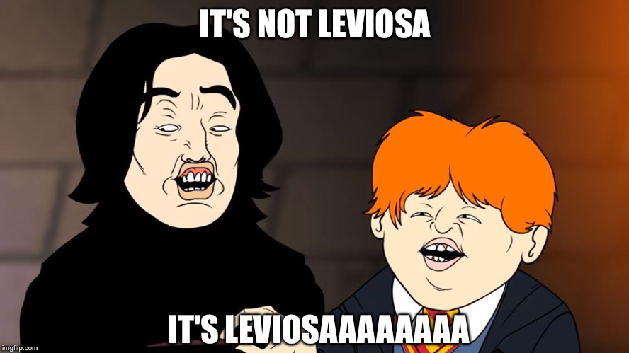 leviosaaaaaaa | IT'S NOT LEVIOSA; IT'S LEVIOSAAAAAAAA | image tagged in leviosaaaaaaa | made w/ Imgflip meme maker