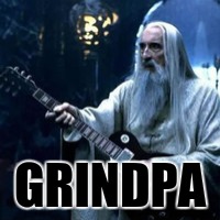 GRINDPA | image tagged in memes,heavy metal,grandpa,sir christopher lee | made w/ Imgflip meme maker