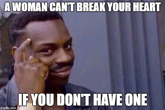 You cant - if you don't  | A WOMAN CAN'T BREAK YOUR HEART; IF YOU DON'T HAVE ONE | image tagged in you cant - if you don't | made w/ Imgflip meme maker