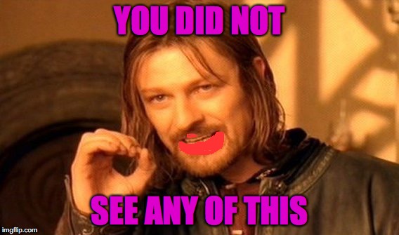 One Does Not Simply Meme | YOU DID NOT; SEE ANY OF THIS | image tagged in memes,one does not simply | made w/ Imgflip meme maker