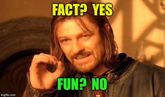 One Does Not Simply Meme | FACT?  YES FUN?  NO | image tagged in memes,one does not simply | made w/ Imgflip meme maker