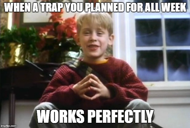 WHEN A TRAP YOU PLANNED FOR ALL WEEK WORKS PERFECTLY | made w/ Imgflip meme maker