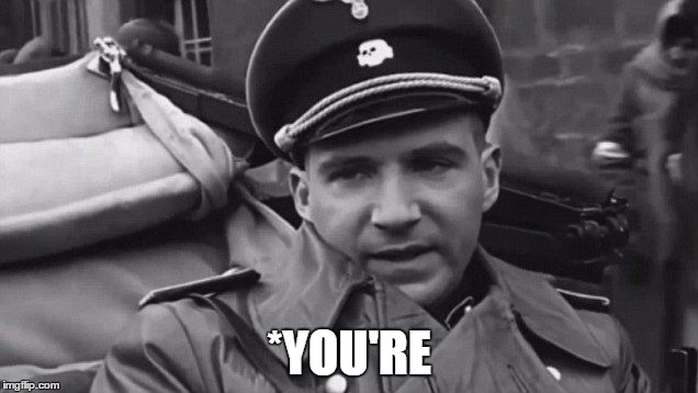 Grammar Nazi | *YOU'RE | image tagged in grammar nazi | made w/ Imgflip meme maker