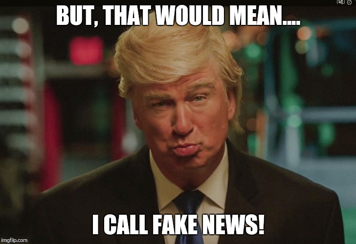 BUT, THAT WOULD MEAN.... I CALL FAKE NEWS! | made w/ Imgflip meme maker