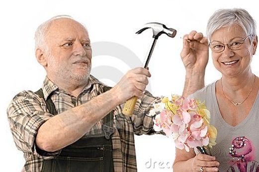 Harold and his wife Blank Meme Template