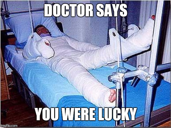 DOCTOR SAYS YOU WERE LUCKY | made w/ Imgflip meme maker