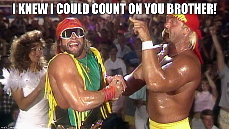 I KNEW I COULD COUNT ON YOU BROTHER! | made w/ Imgflip meme maker