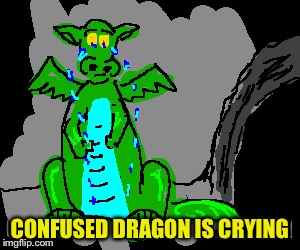 CONFUSED DRAGON IS CRYING | made w/ Imgflip meme maker