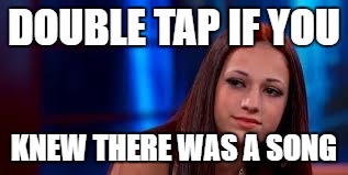 song
 | DOUBLE TAP IF YOU; KNEW THERE WAS A SONG | image tagged in cash me ousside how bow dah | made w/ Imgflip meme maker