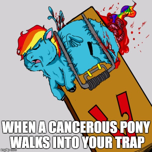 WHEN A CANCEROUS PONY WALKS INTO YOUR TRAP | made w/ Imgflip meme maker
