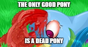 THE ONLY GOOD PONY; IS A DEAD PONY | made w/ Imgflip meme maker