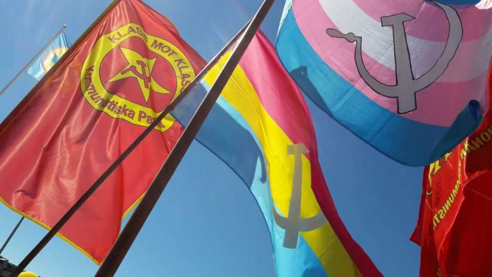 Trans Commie Flags Blank Meme Template