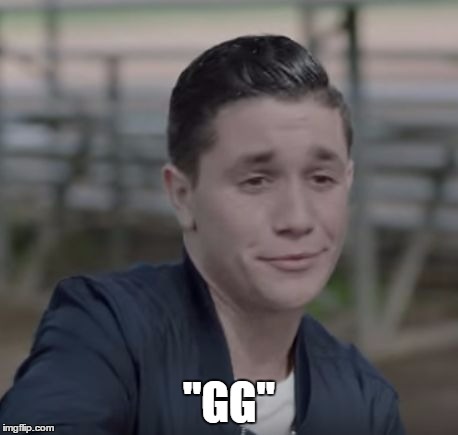 "GG" | image tagged in gg | made w/ Imgflip meme maker