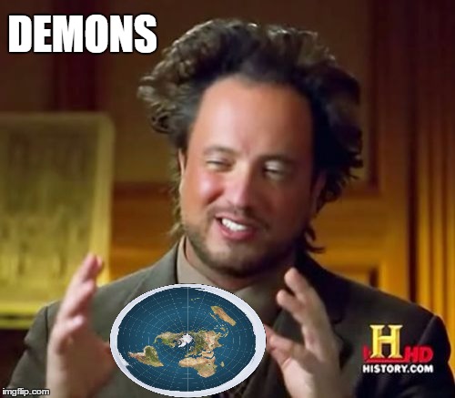 Ancient Aliens | DEMONS | image tagged in memes,ancient aliens | made w/ Imgflip meme maker