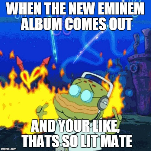 Old Man Jenkins | WHEN THE NEW EMINEM ALBUM COMES OUT; AND YOUR LIKE, THATS SO LIT MATE | image tagged in memes,dank memes,old man jenkins,spongebob | made w/ Imgflip meme maker