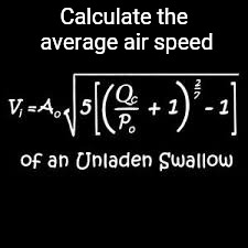 Calculate the average air speed | made w/ Imgflip meme maker