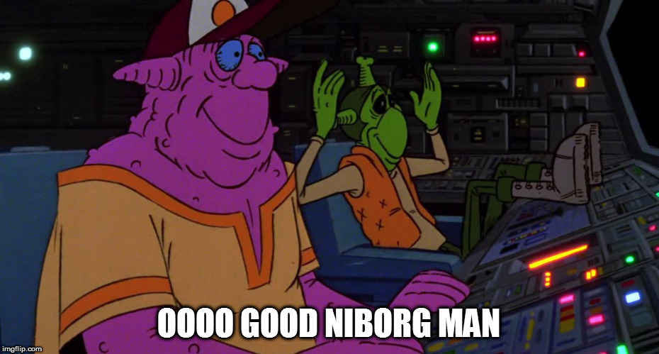 Heavy metal Good Niborg | OOOO GOOD NIBORG MAN | image tagged in good niborg,heavy metal | made w/ Imgflip meme maker