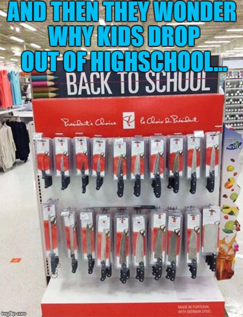 Seriously, how can you mess up that badly?! | AND THEN THEY WONDER WHY KIDS DROP OUT OF HIGHSCHOOL... | image tagged in school,back to school,you had one job | made w/ Imgflip meme maker