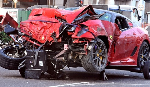 High Quality Ferrari Crash Blank Meme Template