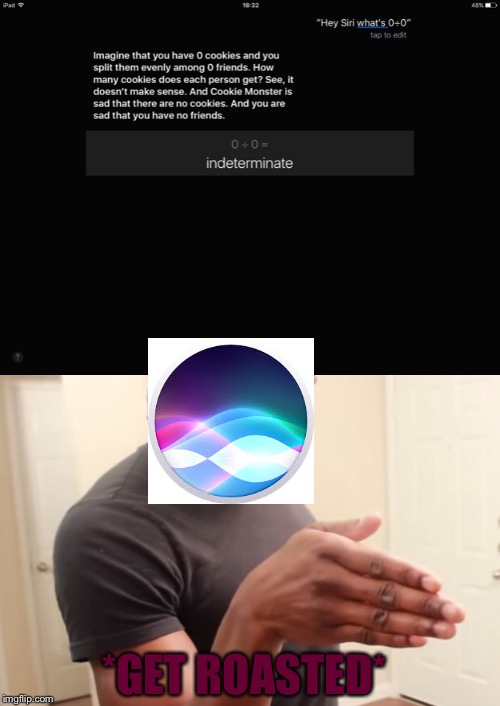 *GET ROASTED* | image tagged in siri,roast,forever alone | made w/ Imgflip meme maker